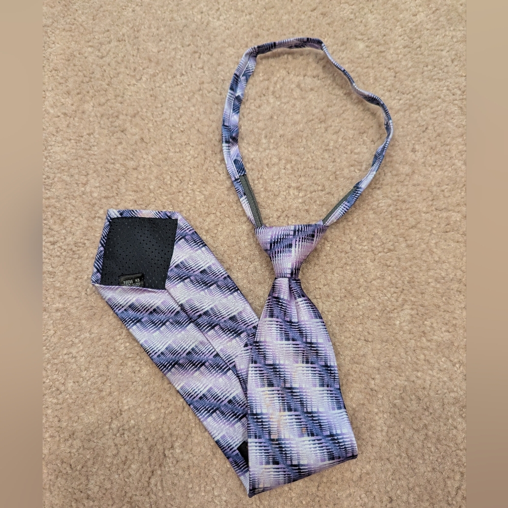 Giorgio Bissoni Men's Stylish Purple Silk Zip Tie
